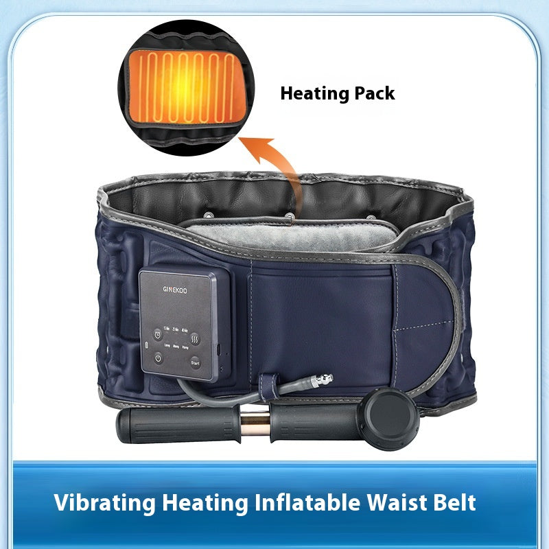 Electric Heating Massage Belt Care Slipped Discs Traction Vibration Inflatable Waist Supporter